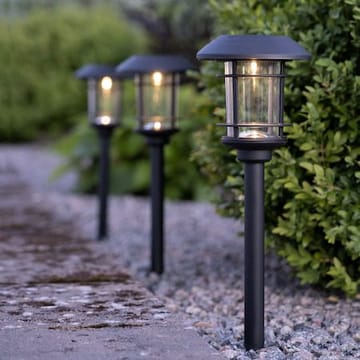 Fride 3 pack Solcellspollare 34 cm - svart - Belysning - Utelampor & utomhusbelysning - Pollare