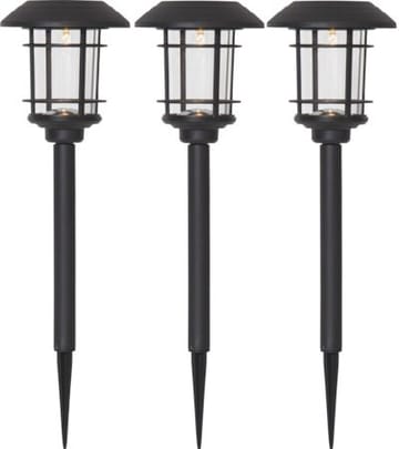Fride 3 pack Solcellspollare 34 cm - svart - Belysning - Utelampor & utomhusbelysning - Pollare