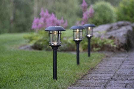 Fride 3 pack Solcellspollare 34 cm - svart - Belysning - Utelampor & utomhusbelysning - Pollare
