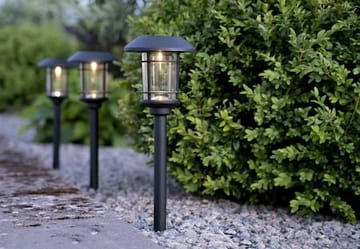 Fride 3 pack Solcellspollare 34 cm - svart - Belysning - Utelampor & utomhusbelysning - Pollare