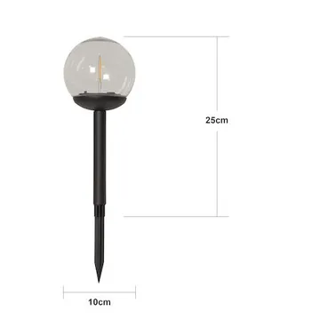 Globe 3 pack Solcellspollare 25 cm - svart och klar - Belysning - Utelampor & utomhusbelysning - Pollare