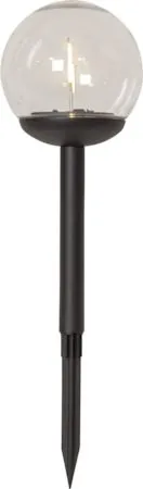 Globe 3 pack Solcellspollare 25 cm, svart och klar