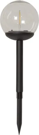 Globe 3 pack Solcellspollare 25 cm - svart och klar - Belysning - Utelampor & utomhusbelysning - Pollare