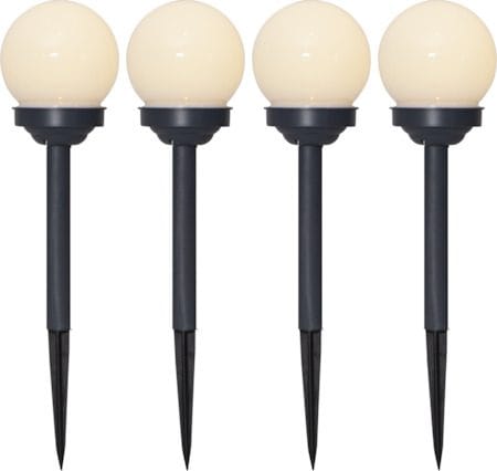 Globus 4 pack Solcellspollare 27 cm - vit - Belysning - Utelampor & utomhusbelysning - Pollare