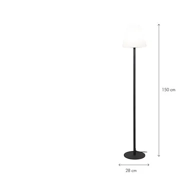 Golvlampa Kreta 150 cm - Grå / Svart - Belysning - Utelampor & utomhusbelysning - Golvlampa utomhus