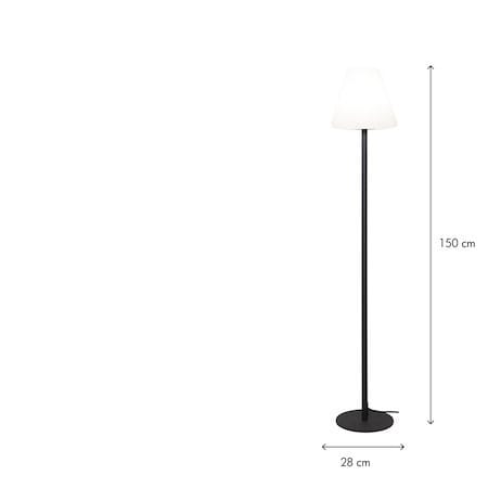 Golvlampa Kreta 150 cm - Grå / Svart - Belysning - Utelampor & utomhusbelysning - Golvlampa utomhus