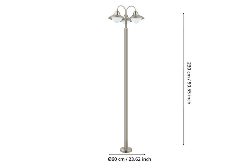 Golvlampa Utebelysning Eglo Sidney - Vit/Silver - Belysning - Utelampor & utomhusbelysning - Golvlampa utomhus