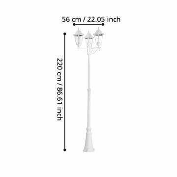 Golvljus Navedo med 3 Lampor - 56 cm - Belysning - Utelampor & utomhusbelysning - Stolplykta & grindlykta