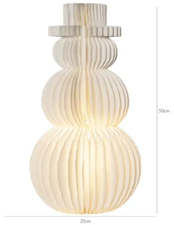 Juldekoration SNOWMAN 50 cm - Vit - Belysning - Utelampor & utomhusbelysning - Pollare
