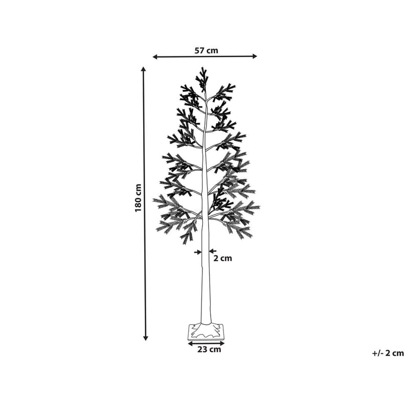 Juldekoration Utomhus Albioni - Vit, Grön/57x57x180 cm - Belysning - Utelampor & utomhusbelysning - Golvlampa utomhus