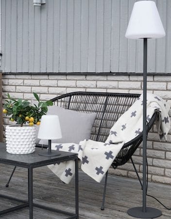 Kreta Bordslampa 16 cm - vit och svart - Belysning - Utelampor & utomhusbelysning - Bordslampa utomhus