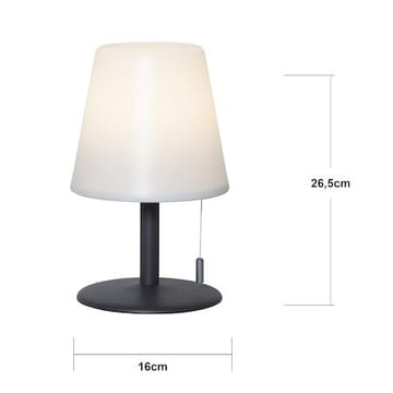 Kreta Bordslampa 16 cm - vit och svart - Belysning - Utelampor & utomhusbelysning - Bordslampa utomhus