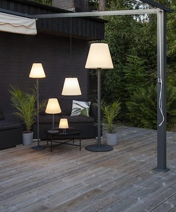 Kreta Bordslampa 16 cm - vit och svart - Belysning - Utelampor & utomhusbelysning - Bordslampa utomhus