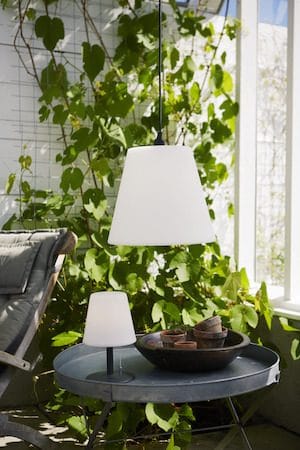 Kreta Bordslampa 16 cm - vit och svart - Belysning - Utelampor & utomhusbelysning - Bordslampa utomhus