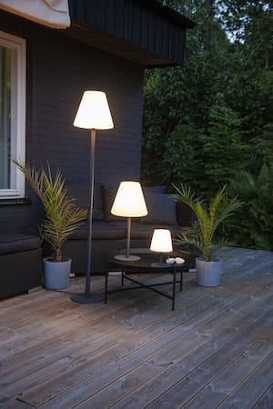 Kreta Bordslampa 16 cm - vit och svart - Belysning - Utelampor & utomhusbelysning - Bordslampa utomhus