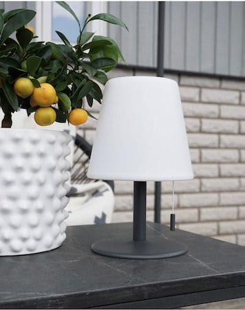 Kreta Bordslampa 16 cm - vit och svart - Belysning - Utelampor & utomhusbelysning - Bordslampa utomhus