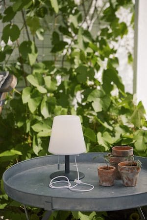 Kreta Bordslampa 16 cm - vit och svart - Belysning - Utelampor & utomhusbelysning - Bordslampa utomhus