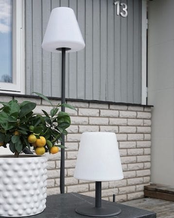 Kreta Bordslampa 16 cm - vit och svart - Belysning - Utelampor & utomhusbelysning - Bordslampa utomhus