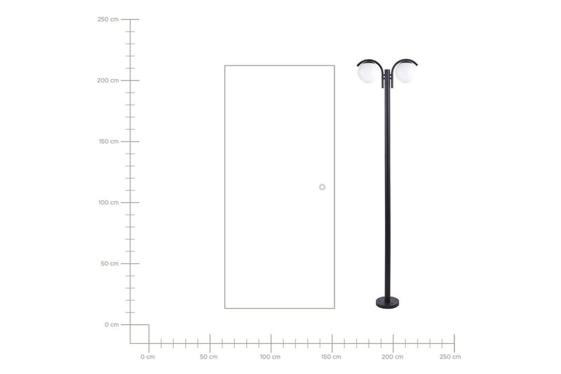 Kulsi Lyktstolpe 205 cm - Svart - Belysning - Utelampor & utomhusbelysning - Stolplykta & grindlykta