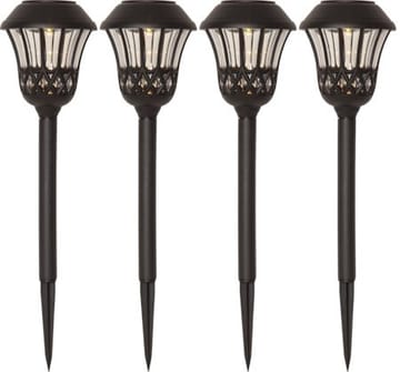 Lace 4 pack Solcellspollare 31 cm - svart - Belysning - Utelampor & utomhusbelysning - Pollare