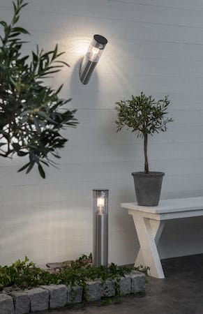 Marbella Solcellsvägglykta 9 cm - Silver - Belysning - Utelampor & utomhusbelysning - Fasadbelysning & vägglyktor