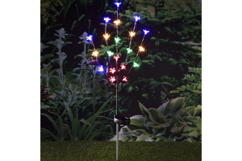 HI LED blomlampor 20 lampor - Flerfärgad - Trädgårdsbelysning - LED belysning utomhus - Markbelysning