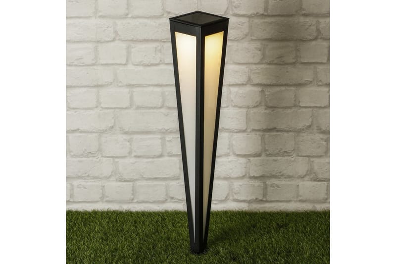 HI Soldriven LED-trädgårdslampa med markspett 75 cm svart - Svart - Markbelysning - LED belysning utomhus - Trädgårdsbelysning