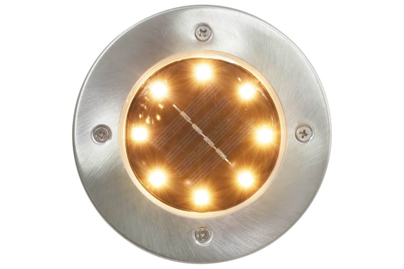Marklampor soldrivna 8 st LED varmvit - Vit - Markbelysning - LED belysning utomhus - Trädgårdsbelysning
