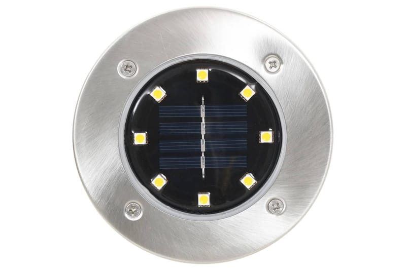 Marklampor soldrivna 8 st LED varmvit - Vit - Trädgårdsbelysning - LED belysning utomhus - Markbelysning