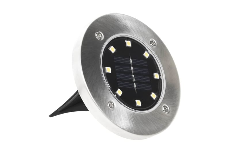 Marklampor soldrivna 8 st LED vit - Vit - Markbelysning - LED belysning utomhus - Trädgårdsbelysning