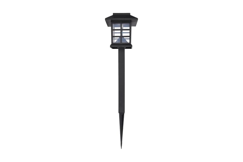 Soldrivna marklampor LED 12 st med spett 8,6x8,6x38 cm - Svart - Markbelysning - LED belysning utomhus - Trädgårdsbelysning