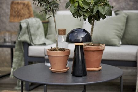 Mushroom Bordslampa 16 cm - blank svart - Belysning - Utelampor & utomhusbelysning - Bordslampa utomhus