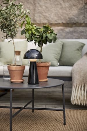 Mushroom Bordslampa 16 cm - blank svart - Belysning - Utelampor & utomhusbelysning - Bordslampa utomhus