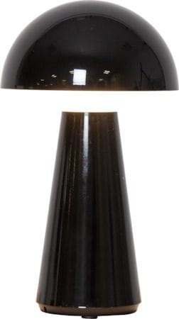 Mushroom Bordslampa 16 cm, blank svart