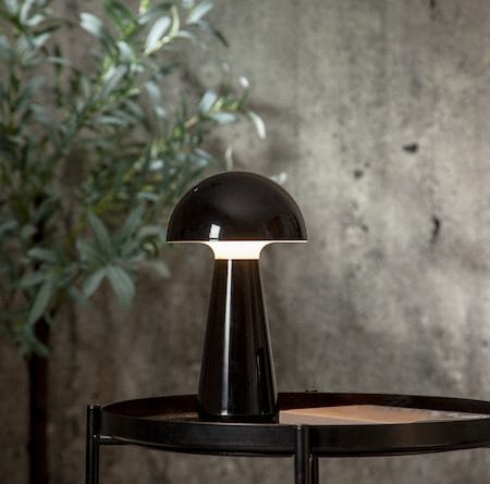 Mushroom Bordslampa 16 cm - blank svart - Belysning - Utelampor & utomhusbelysning - Bordslampa utomhus