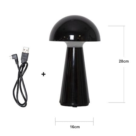 Mushroom Bordslampa 16 cm - blank svart - Belysning - Utelampor & utomhusbelysning - Bordslampa utomhus