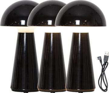 Mushroom Bordslampa 16 cm - blank svart - Belysning - Utelampor & utomhusbelysning - Bordslampa utomhus