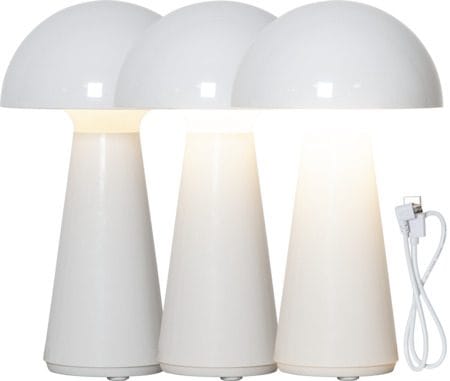 Mushroom Bordslampa 16 cm - vit - Belysning - Utelampor & utomhusbelysning - Bordslampa utomhus