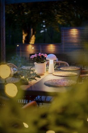 Mushroom Bordslampa 16 cm - vit - Belysning - Utelampor & utomhusbelysning - Bordslampa utomhus
