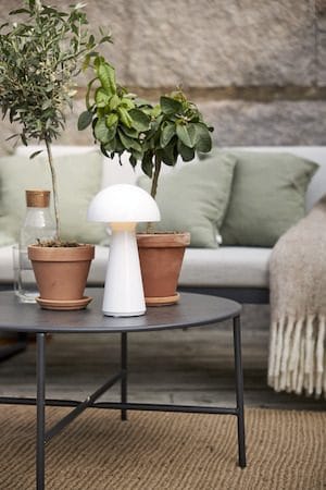 Mushroom Bordslampa 16 cm - vit - Belysning - Utelampor & utomhusbelysning - Bordslampa utomhus