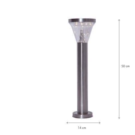 Narona Solcellspollare 50 cm - silver - Belysning - Utelampor & utomhusbelysning - Pollare