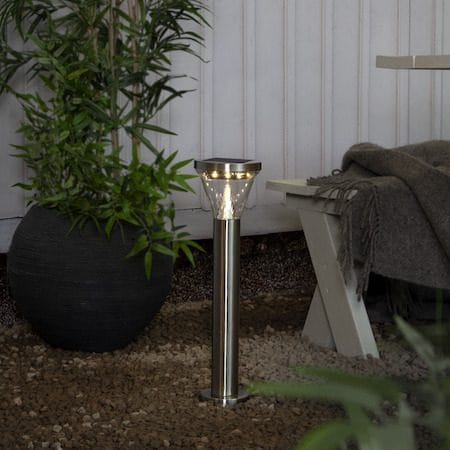 Narona Solcellspollare 50 cm - silver - Belysning - Utelampor & utomhusbelysning - Pollare