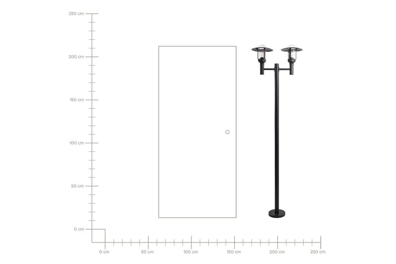 Palaia Lyktstolpe 200 cm - Svart - Belysning - Utelampor & utomhusbelysning - Stolplykta & grindlykta