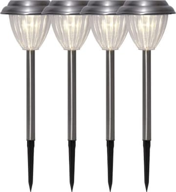 Palma 4 pack Solcellspollare 28 cm - silver - Belysning - Utelampor & utomhusbelysning - Pollare