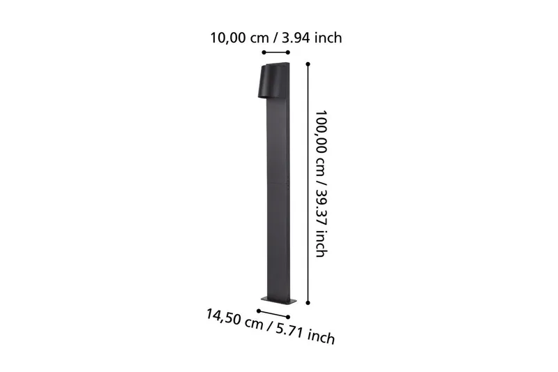 Pollare Eglo Stagnone - Svart/Grå - Belysning - Utelampor & utomhusbelysning - Pollare