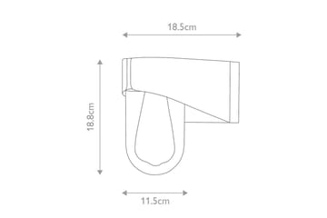 Porto Elstead Lighting Vägglampa utomhus - Grey - Belysning - Utelampor & utomhusbelysning - Fasadbelysning & vägglyktor