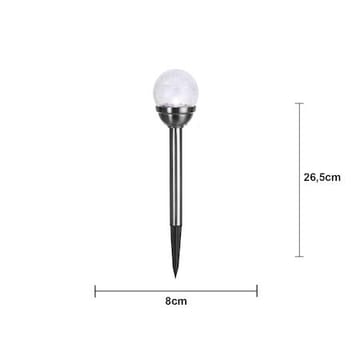 Roma 2 pack Solcellspollare 26,5 cm - silver/klar - Belysning - Utelampor & utomhusbelysning - Pollare