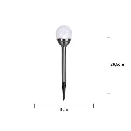 Roma 2 pack Solcellspollare 26,5 cm - silver/klar - Belysning - Utelampor & utomhusbelysning - Pollare