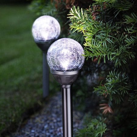 Roma 2 pack Solcellspollare 26,5 cm - silver/klar - Belysning - Utelampor & utomhusbelysning - Pollare