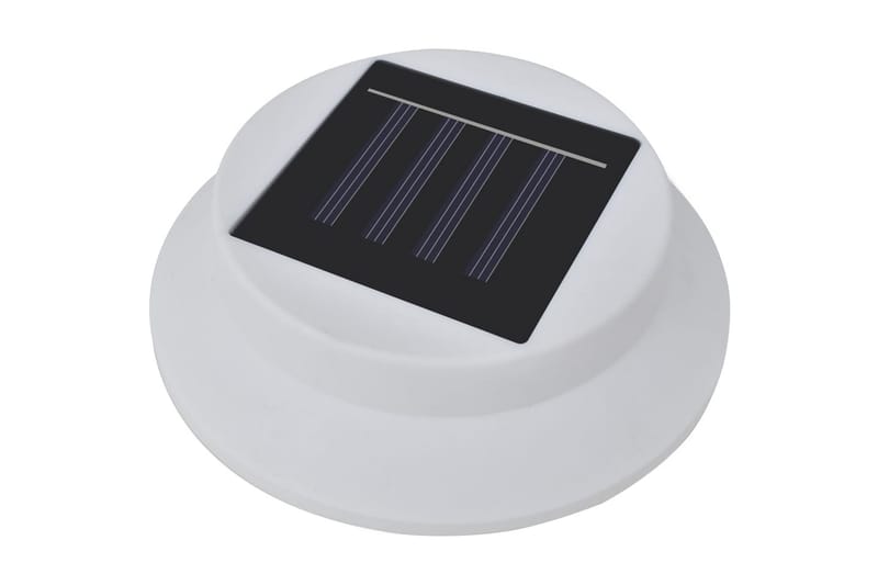 Solcellslampor för staket 12 st LED vit - Vit - Trädgårdsbelysning - Solcellsbelysning